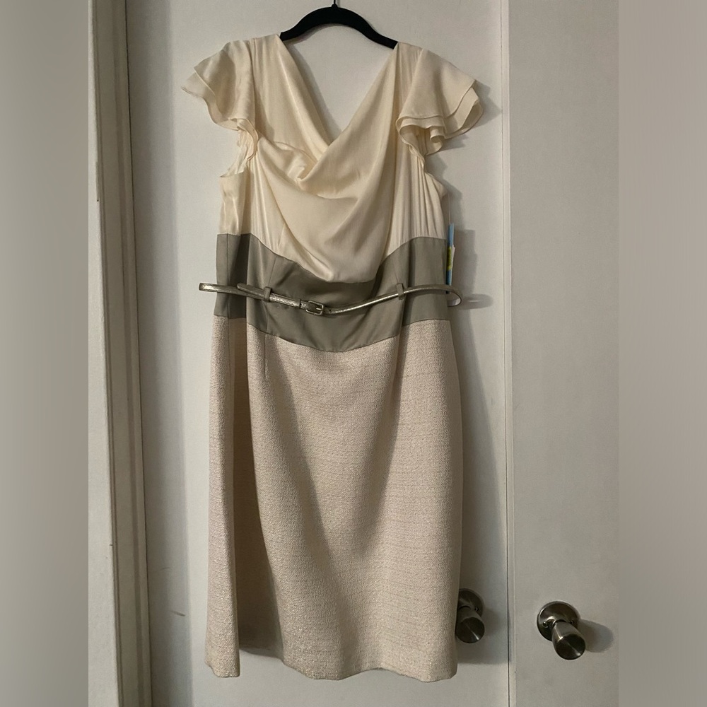 NWT Antonio Melani silk and tweed dress